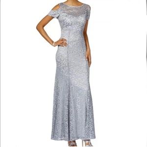R&C Richards Platinum Hite Lace Maxi Dress